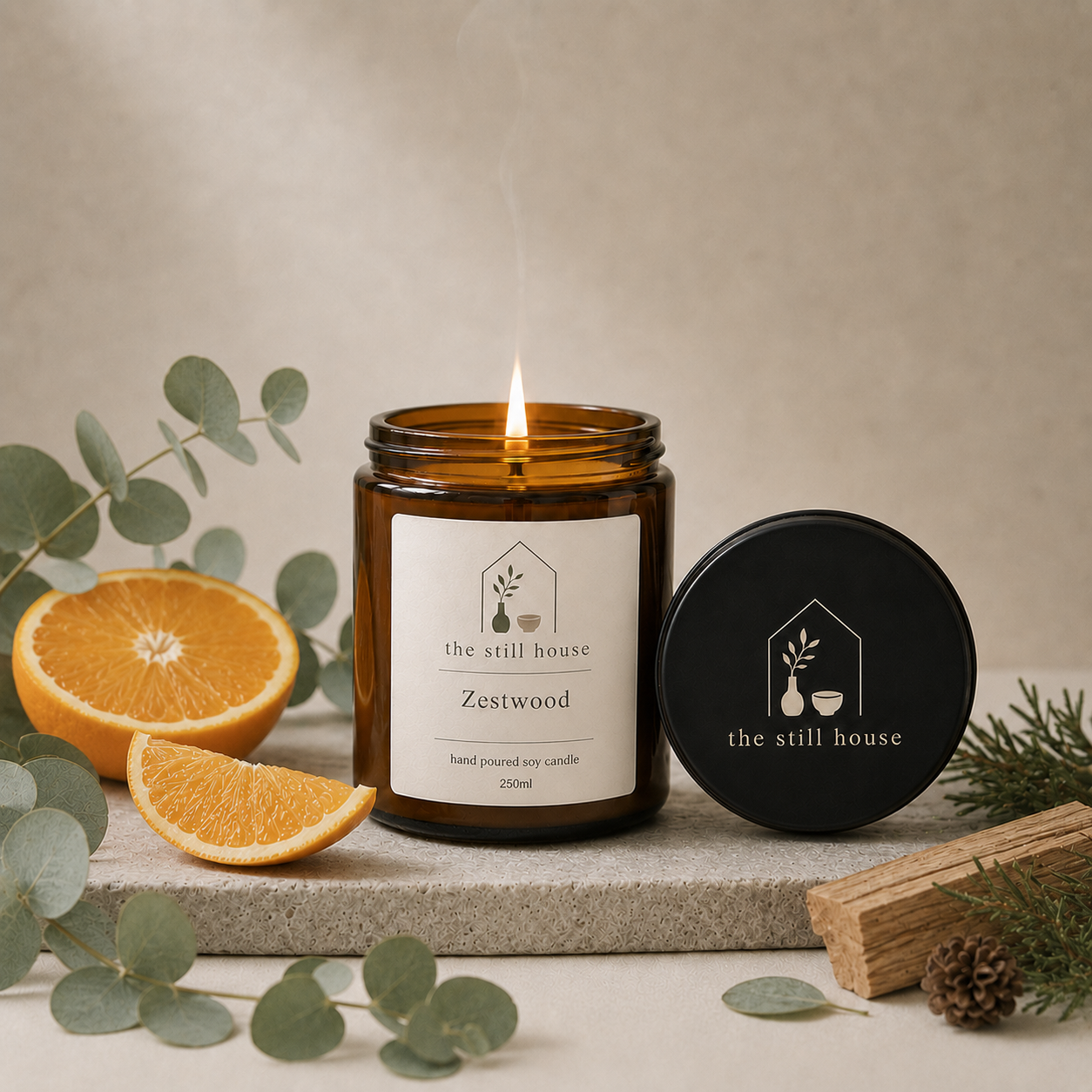 Zest wood Soy candle