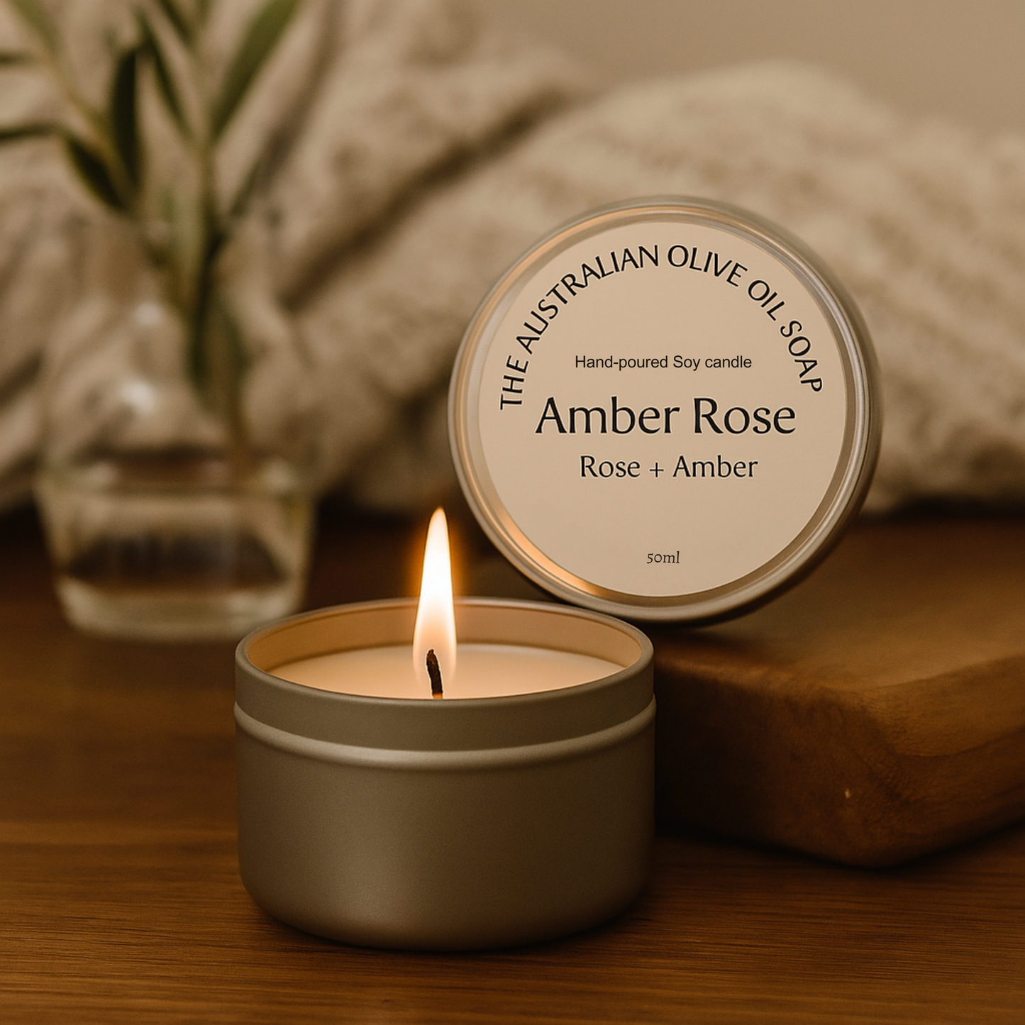 Amber Rose Soy candle
